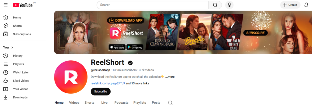 ReelShort YouTube Channel to Watch Short Dramas Online